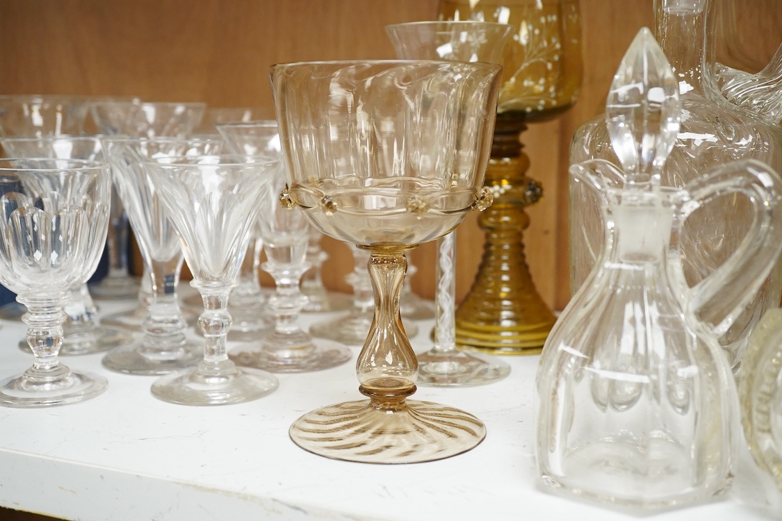 A group of Victorian and later glassware